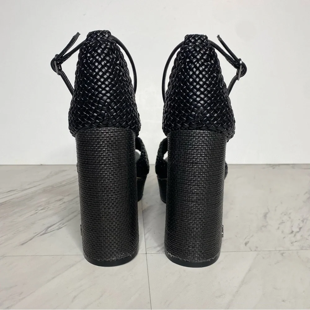 Sam Edelman Nattie Black Platform Heeled Sandal 9 1/2 M